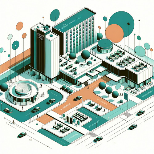 Tagungs- und Businesshotel mit 120 Zimmern, 1.700 m² Konferenzfläche, Catering- und Event-Sparte, Hochgeschwindigkeits-Internet, über 200 Parkplätze.