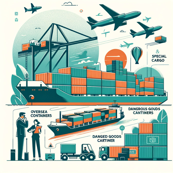 Modernes Transportunternehmen für Überseecontainer und Spezialgüter