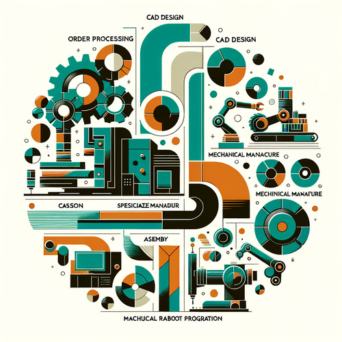 Spezialisierter Maschinenbau mit Fokus auf Auftragsabwicklung, CAD-Konstruktion, mechanische Fertigung, Montage, SPS- und Roboter-Programmierung.