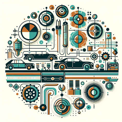 Autohaus mit Kfz-Werkstatt, Verkaufsbereich, BOSCH CAR SERVICE, umfassende Dienstleistungen für alle Marken, ADAC-Mobilitätspartner, Service-, Wartungs- und Verkaufsbereich.