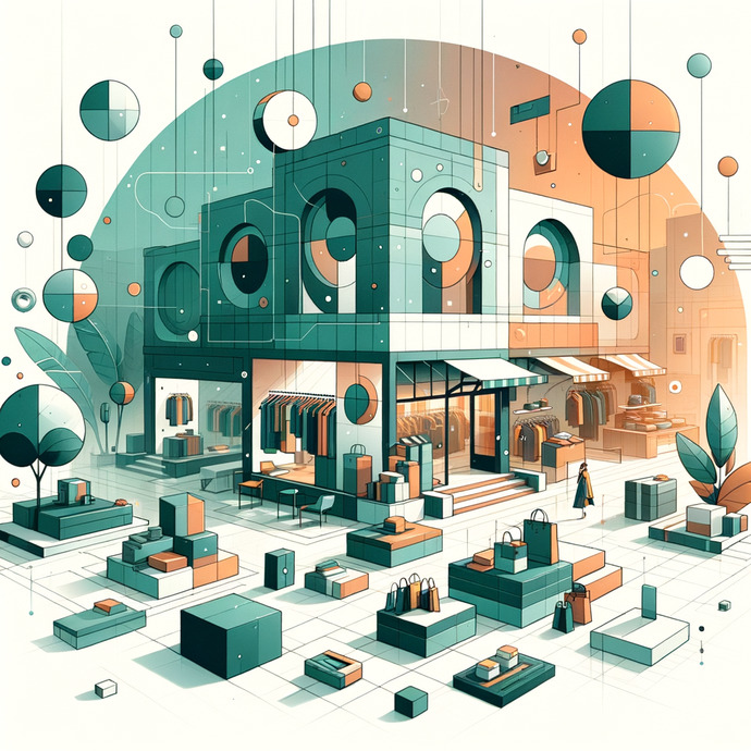 Modernes Mode-Einzelhandels- und E-Commerce-Unternehmen mit globaler Reichweite