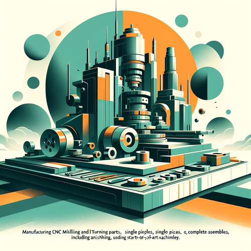 Herstellung von CNC-Dreh- und Frästeilen, Einzelteile, Kleinserien, komplette Baugruppen inklusive Oberflächenbearbeitung, mit hochmodernem Maschinenpark.