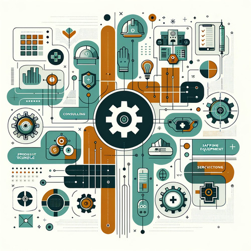 Beratung und Verkauf von Ausrüstungen und Geräten für Arbeitsschutz und Sicherheitstechnik, produktspezifischer Service und Produktveredelung.