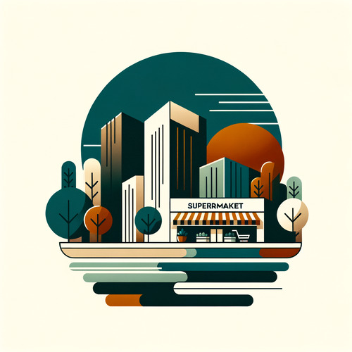 Neubau Supermarkt in einem zentral gelegenen Handelszentrum mit einer Fläche von ca. 100 qm, umgeben von bekannten Einzelhandelsketten.